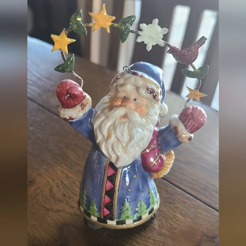 Ceramic Santa ornament 5